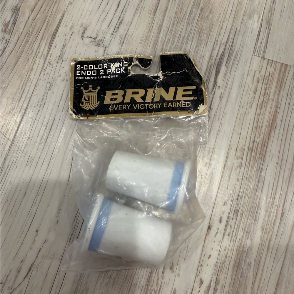 Brine Lacrosse end caps (butts) White and Blue